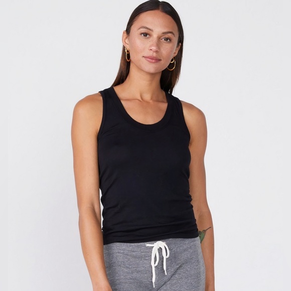 Monrow Tops - NWT Monrow Narrow Tank in Black